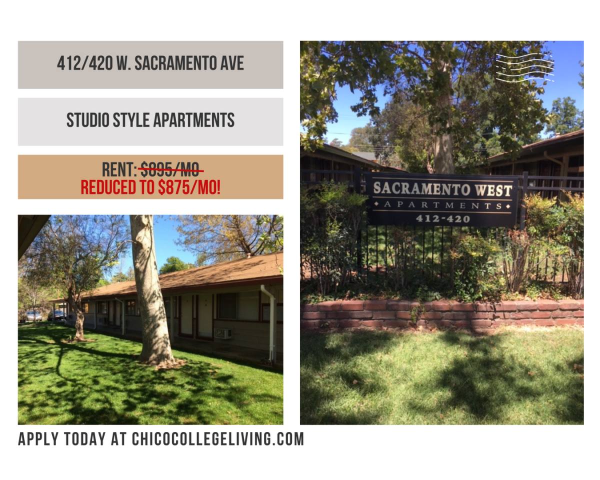 412 420 W Sacramento Ave, Chico, CA 95926 Apartment For Rent